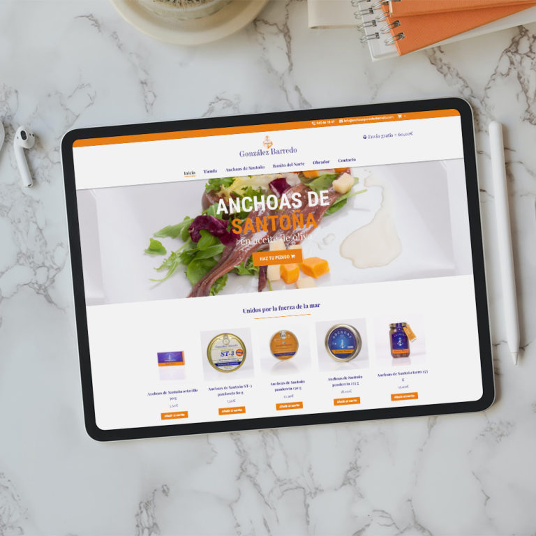 Diseño tienda online Santander- Anchoas González Barredo