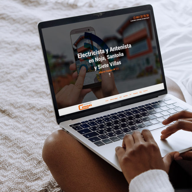 Diseño landing page Cantabria - Electricidad Cagigas Noja