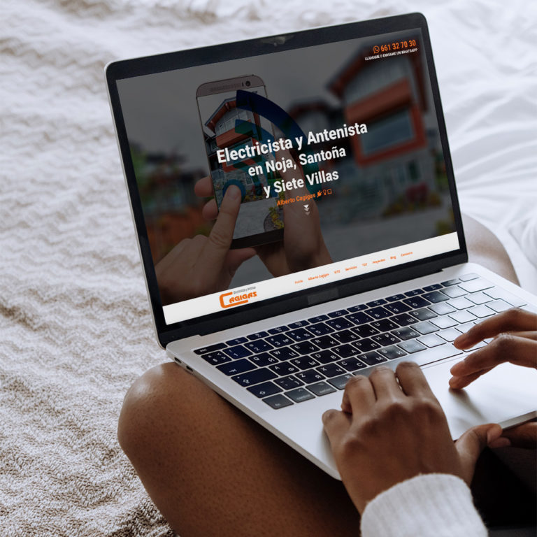 Diseño landing page Cantabria - Electricidad Cagigas Noja