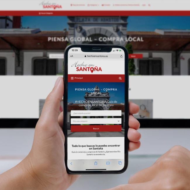 Diseño web de comercio local en Cantabria - Hecho en Santoña