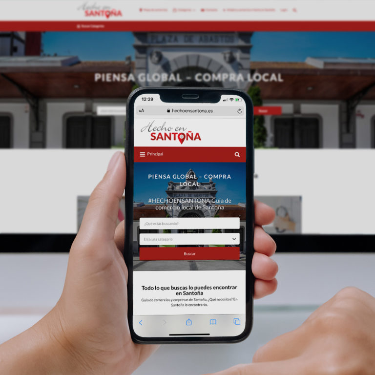 Diseño web de comercio local en Cantabria - Hecho en Santoña